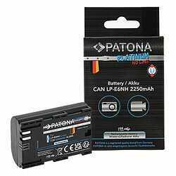 PATONA Platinum LP-E6NH Batterie USB 2250 mAh avec entrée USB directe (USBc)