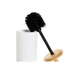 Brosse de salle de wc DKD Home Decor Naturel Blanc Grès (10 x 10 x 38 cm)