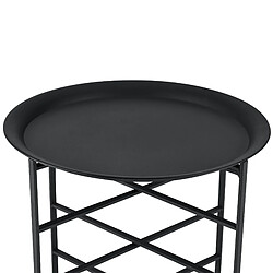 Helloshop26 Table basse design plateau amovible rangement meuble de salon métal 52 cm noir 03_0006158