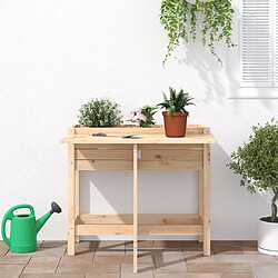 Avis Maison Chic Jardinière,Bac à fleurs - pot de fleur avec dessus de table pliable bois de pin massif -GKD43158