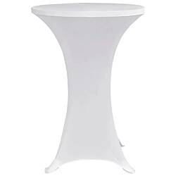 Avis vidaXL Housses de table élastiques - Ø 80 cm - Blanc - 4 pcs