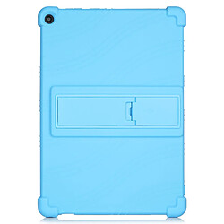 Coque en silicone avec béquille coulissante bleu clair pour votre Lenovo M10 FHD REL X605FC