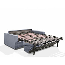 Avis Inside 75 Canapé convertible EXPRESS PREMIUM 120 cm sommier lattes RENATONISI matelas BULTEX velours bleu cobal