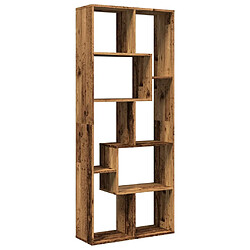 vidaXL Étagère séparatrice de pièce vieux bois 67x25x161,5 cm