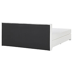 Acheter Beliani Lit boxspring en cuir PU blanc 160x200 cm PRESIDENT