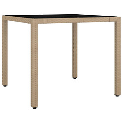 Avis Maison Chic Ensemble à manger d'extérieur 5 pcs avec coussins,Salon de jardin,Mobilier de jardin Beige poly rotin -GKD941913