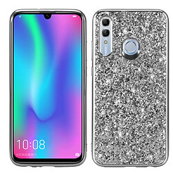 Wewoo Coque TPU Antichoc Poudre Glittery pour Huawei Honor 10 Lite Argent