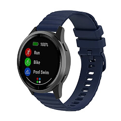 Bracelet en silicone 20mm, dégagement rapide, sangles à points pour Garmin Approach S40/Venu Sq/Samsung Galaxy Watch3 41mm/Gear Sport - bleu marine