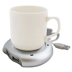 Totalcadeau Chauffe-tasse USB et hub multiplicateur 4 ports