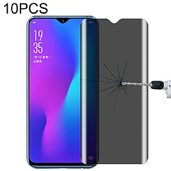 Wewoo Film de verre trempé Pour OPPO R17 10 PCS 9H protecteur d'écran anti-reflets de confidentialité de dureté de 180 degrés