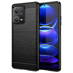 Htdmobiles Coque pour Xiaomi Redmi Note 12 Pro+ Plus 5G - housse etui silicone gel carbone + film ecran - NOIR