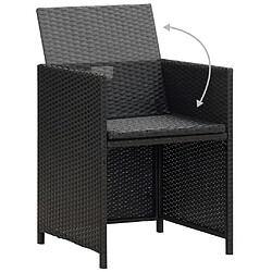 Acheter Maison Chic Lot de 2 Chaises de jardin,Fauteuil d'extérieur avec coussins Résine tressée Noir -MN62128