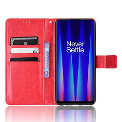 Htdmobiles Housse pour OnePlus Nord CE 2 5G - etui coque pochette portefeuille + verre trempe - ROUGE