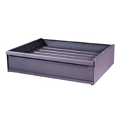 Visiodirect Tiroir Barbecue, Bac pour Barbecue en acier inoxydable coloris Gris - 50 x 41 x 12 cm