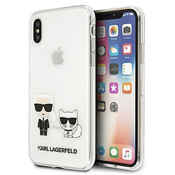 karl lagerfeld klhci65cktr iphone xs max coque dur transparent karl & choupette