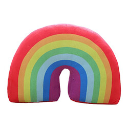 Universal 35 Rainbow U Coussin Cou Coussin Tête Support Peluche Enfant Sommeil | Oreiller Deluxe (Rouge)