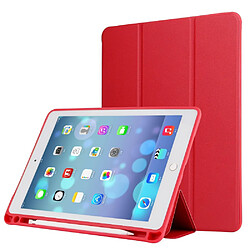 Etui en PU grain napa tri fold rouge smart stand pour Apple iPad Pro 10.5 (2017)