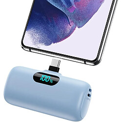 SANAG Batterie Externe Usb C 5000Mah, 15W 3.0A Charge Rapide Chargeur Portable Mini Power Bank Avec Écran Lcd Compatible Avec Samsung S23,S22/Note/Huawei/Moto/Lg/Pixel/Nexus,Usb C Phones -Bleu Clair