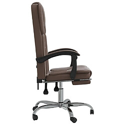 Acheter Maison Chic Fauteuil inclinable de bureau,Fauteuil luxe de relaxation Marron Similicuir -MN51379