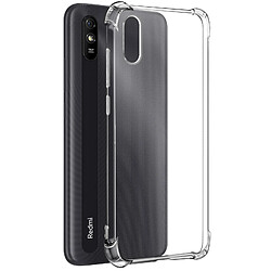 Avizar Coque Xiaomi Redmi 9A Flexible Antichoc Coins Bumper Transparent