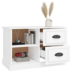 Acheter vidaXL Meuble TV blanc 73x35,5x47,5 cm bois d'ingénierie