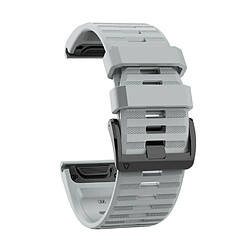 Bracelet de montre de remplacememnt en silicone 22mm Pour Garmin Fenix6 Fenix5 Universel Gris