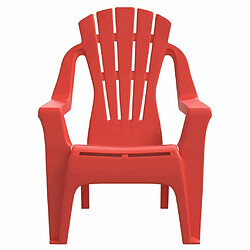 Acheter Maison Chic Lot de 2 Chaises de jardin,Fauteuil d'extérieur pour enfants rouge 37x34x44 cm PP -MN82850