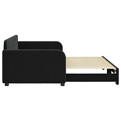 Acheter Maison Chic Lit d'appoint | Lit de jour avec lit gigogne | Lit de repos noir 90x200 cm velours -GKD43493