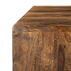 Avis WOMO-DESIGN Table basse bois massif de sheesham table d'appoint moderne de salon 70x70x40cm