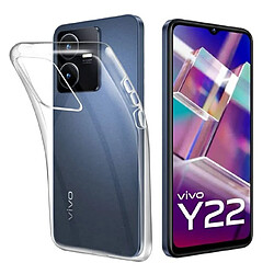 Htdmobiles Coque pour Vivo Y22 / Y22s / Y35 - housse etui silicone gel fine + film ecran - TRANSPARENT TPU