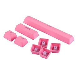 Wewoo Pour clavier mécanique rose 104 touches double coup PBT rétroéclairé Keycaps pas cher