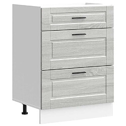 vidaXL Armoire de cuisine Porto sonoma gris bois d'ingénierie