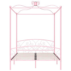 Avis Maison Chic Lit adulte - Cadre de lit à baldaquin,Structure du lit Contemporain rose métal 180x200 cm -MN70267