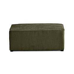 Bestmobilier Topaze - pouf - en velours côtelé plat pas cher