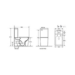 Avis Karag Pack WC noir à poser IOS 81x60,5x34 cm avec abattant à frein de chute