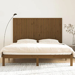 Avis Maison Chic Tête de lit scandinave pour lit adulte,Meuble de chambre murale Marron miel 185x3x110 cm Bois massif de pin -MN13283