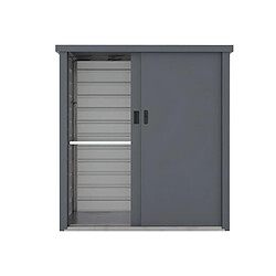 Avis Vente-Unique Armoire de rangement de jardin en métal acier galvanisé gris 1,31 m3 125x80x131 cm REIVAX