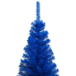 vidaXL Arbre de Noël artificiel pré-éclairé et boules bleu 240 cm PVC