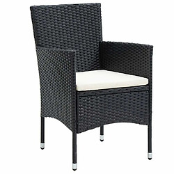 Avis Maison Chic Table de bistro et chaises d'extérieur 5 pcs,Ensemble de bistro de jardin pour relax poly rotin et verre trempé -GKD519406