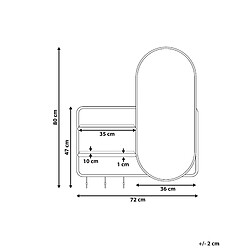 Avis Beliani Miroir BRION 80 cm Doré