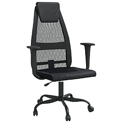 Helloshop26 Chaise fauteuil siège de bureau informatique étude réglable en hauteur noir 02_0024073