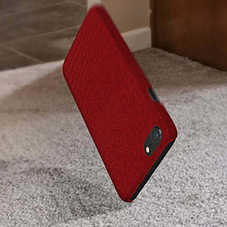 Avis Avizar Coque iPhone SE 2020 / 8 / 7 Rigide Finition Tissu Anti-traces Lavable rouge