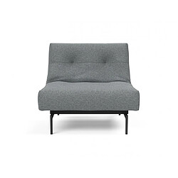 Inside 75 Fauteuil modulable ILB 202 acier noir tissu Corocco Shadow Grey