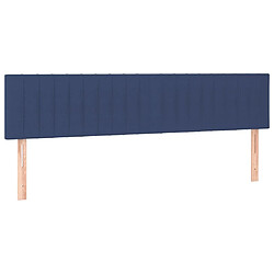 Maison Chic Lot de 2 Têtes de lit design Bleu pour chambre - Décoration de lit 100x5x78/88 cm Tissu -MN69617