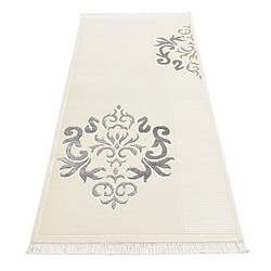 Avis Vidal Tapis de couloir en laine 203x79 beige Darya