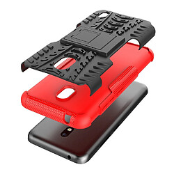 Wewoo Coque Rigide Pour Nokia 2.2 Tyre Texture TPU + Housse antichoc PC avec support Rouge pas cher