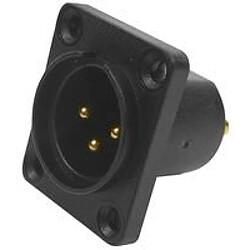 Cliff XLR-Steckverbinder Flanschstecker, Kontakte gerade Polzahl: 3 noir CP30060 1St.