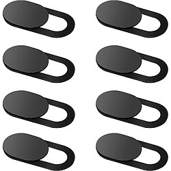 Lot de 8 caches webcam,Housse de caméra ultra fine pour ordinateur portable, ordinateur de bureau, PC, MacBook Pro, iMac, Mac Mini, ordinateur, smartphone, bloqueur Web Protégez votre vie privée et votre sécurité (Noir)