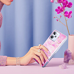 Acheter Avizar Coque Realme C31 Silicone Semi-rigide Design Cœurs avec Paillettes Rose