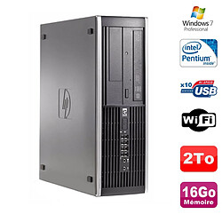 PC HP Compaq 8300 Elite SFF Pentium G870 3.10Ghz Graveur 16Go DDR3 2To Win 7 Pro - Occasion